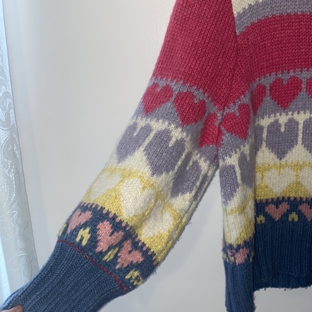 LoveShackFancy Shirelle Pullover Pink Icing Heart… - image 7